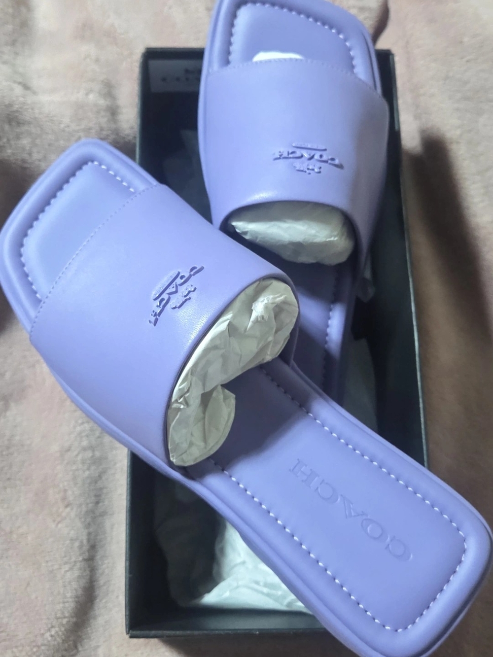COACH Fiona Violet Slide Sandals - Women's Slip-On 7